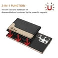 thumbnail image 2 of Allytechgroup Case for Samsung Galaxy S24 Ultra, 2-in-1 Detachable Card Holder Magnetic RFID Blocking Wallet [Compatible with MagSafe] Stand PU Leather Cover with Credit Card Slots/Cash Slot, Black, 2 of 13