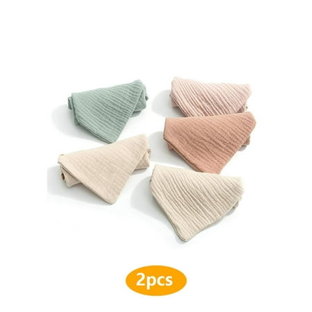 

2pcs Color Random Infants Care Nursing Toddler Saliva Towel Water Gauze Handkerchief Cloths Portable Washcloth Bibs Facecloth