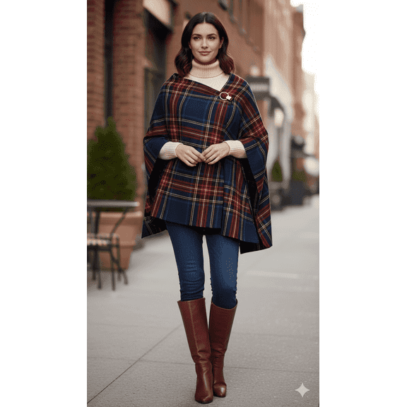 Gilbin Big Winter Christmas Checked Scarf 80" x 30" – Soft Warm Oversized Plaid Shawl Blanket Scarf for Women & Men, Black and Red Classic Holiday Scarf