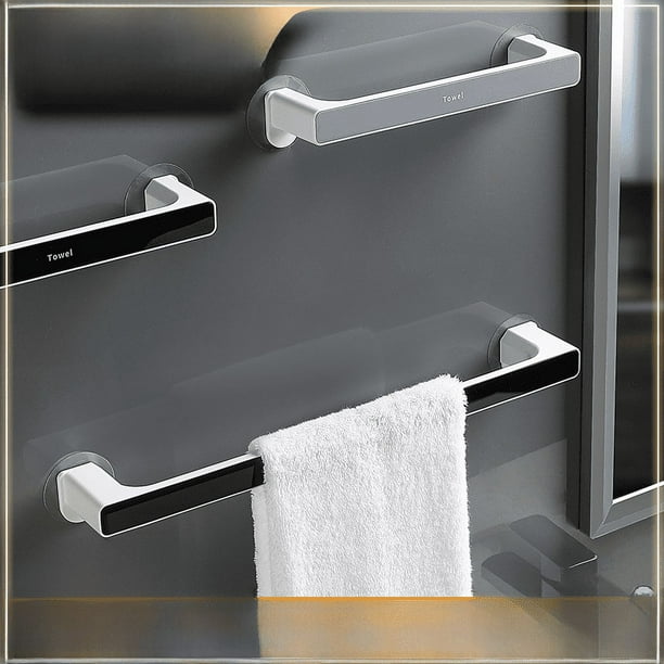 Toallero de pared de viscosa de plástico simple sin perforaciones para baño