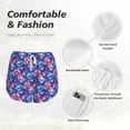 thumbnail image 6 of Lsque Blue Skull Flower Printed Women's Running Shorts with Liner Pockets,Elastic Quick Dry Workout Athletic Gym Yoga Shorts,Womens High Waist Shorts-X-Large, 6 of 9