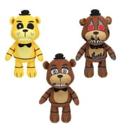 FIVE NIGHTS AT FREDDYS - Freddy Fazbear Animatronic Bundle (11 Items, Blinking Eyes w/ Lights & Sounds)