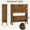 thumbnail image 2 of Shoe Storage Cabinet with 2 Flip Drawers, Farmhouse Narrow Slim Shoe Cabinet, Hidden Shoe Rack Organizer Cabinet for Entryway, Hallway, Foyer, Living Room (2 Drawers, Rustic Brown), 2 of 7