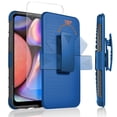 thumbnail image 3 of Compatible for Samsung Galaxy A10S Case with Tempered Glass Screen Protector Belt Clip Holster Defender Rugged Shock Proof Armor Heavy Protection Phone Cover w/ Magnetic Mount Plate [Blue], 3 of 8