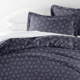 thumbnail image 5 of Duvet Cover Set - Ultra Soft & Breathable - Navy Modern Elegance Midnight Blossoms for Twin Size Bedding by Comfort Canopy, 5 of 15
