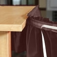 thumbnail image 4 of Exquisite 14 Ft. Brown Plastic Table Skirt - 6 Count, 4 of 6