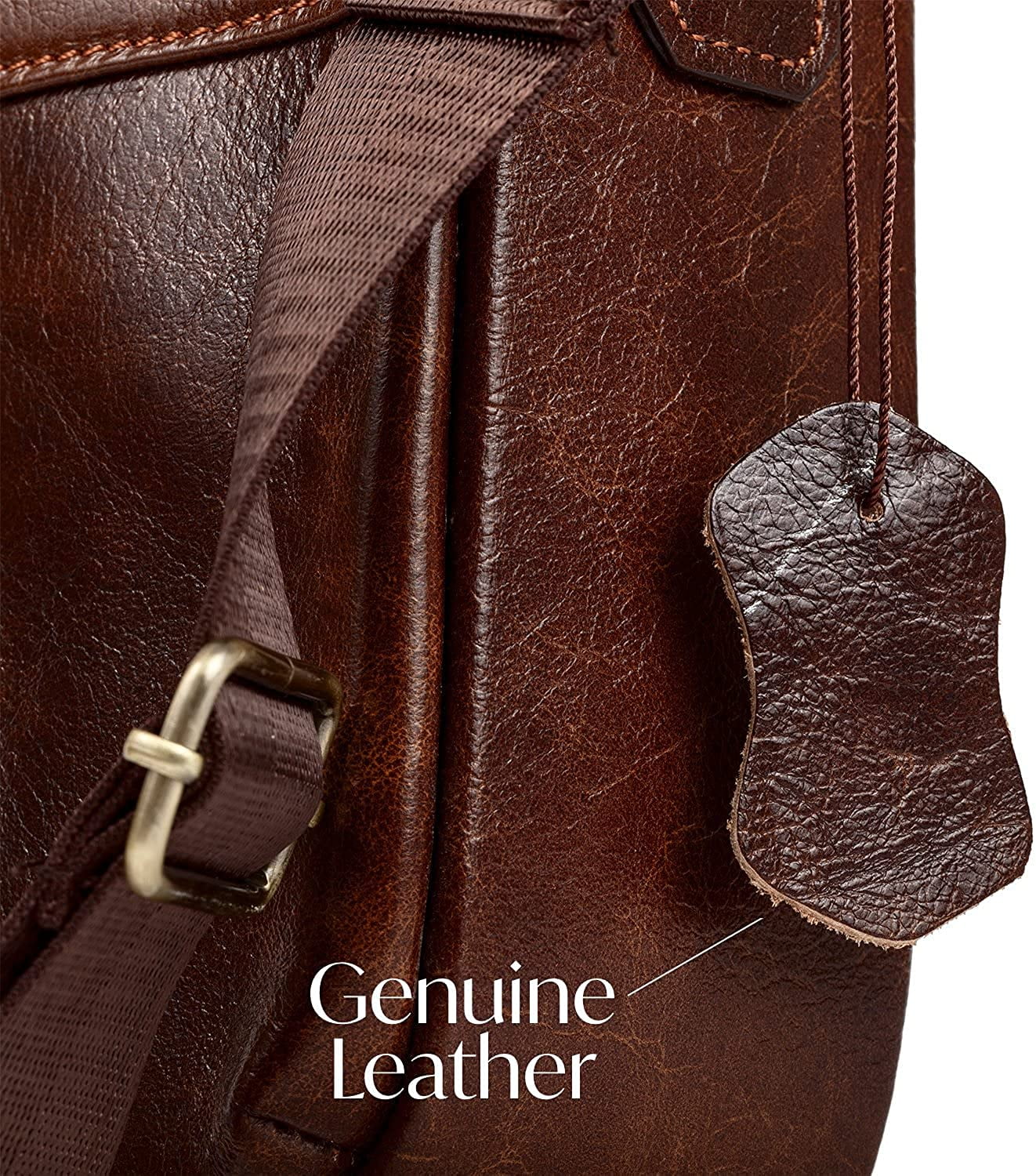 Bekayaa Genuine Leather Briefcase for Men with Padded Protection for 14 inch Laptop