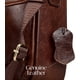 thumbnail image 5 of Maletín de piel para hombre, marrón, con protección acolchada, apto para portátiles de 14 pulgadas o menos Fokelyi CZDZ-HY122, 5 of 9