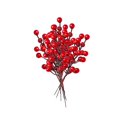 thumbnail image 2 of 20pc Berry Picks - 12 Artificial Red Berry Stems Red Christmas Tree Decorations 7.5 Inches For Christma Tree Home Decors, 2 of 4
