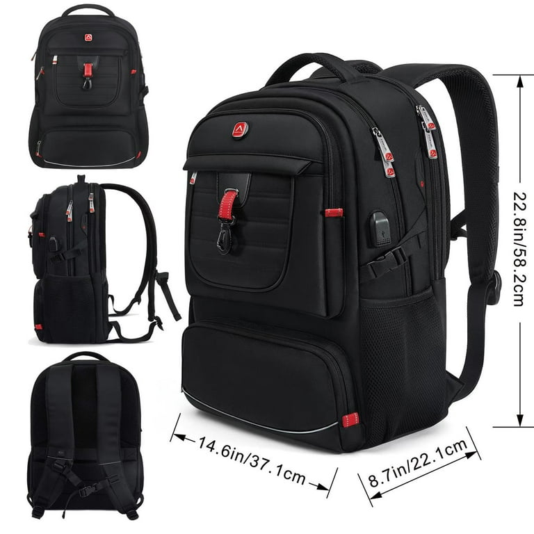 Laptop Backpack Extra Large Travel 17- 18.4 inch Water Resistant Business Gaming Computer Backpack with USB Charging Port Earphone Hole College School