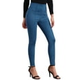 thumbnail image 4 of FALDAS CURVAS Leggings de Ante Sintético para Mujeres, Cintura Alta, Pantalones Ajustados, Color Azul Oscuro, 4 of 6