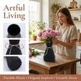thumbnail image 2 of REGALWOVEN Modern Geometric Flower Vase, Unbreakable Vase for Home Decor Black 4.7"L x 4.7"W x 6.7"H, 2 of 6