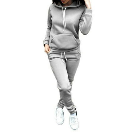 - Sweetsmile Women Autumn Winter Long Sleeve Hoodies Sweatshirts Suit 2PCS Casual Tracksuit Pullover Tops+ Pants Sports Sets Clearance Hot