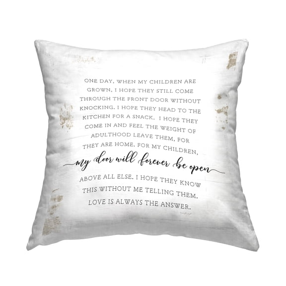 Stupell Industries When My Children Are Grown Emotional Family Design by Jennifer Pugh Throw Pillow