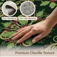 thumbnail image 6 of ODIKA 8'x10' Washable Area Rug Leaves Rings Festive Botanical Snake Motif Border Circle Round Flowing Dynamic for Dining Room, Large Office, Lounge, Non-Slip Chair-Friendly Mat, 6 of 7
