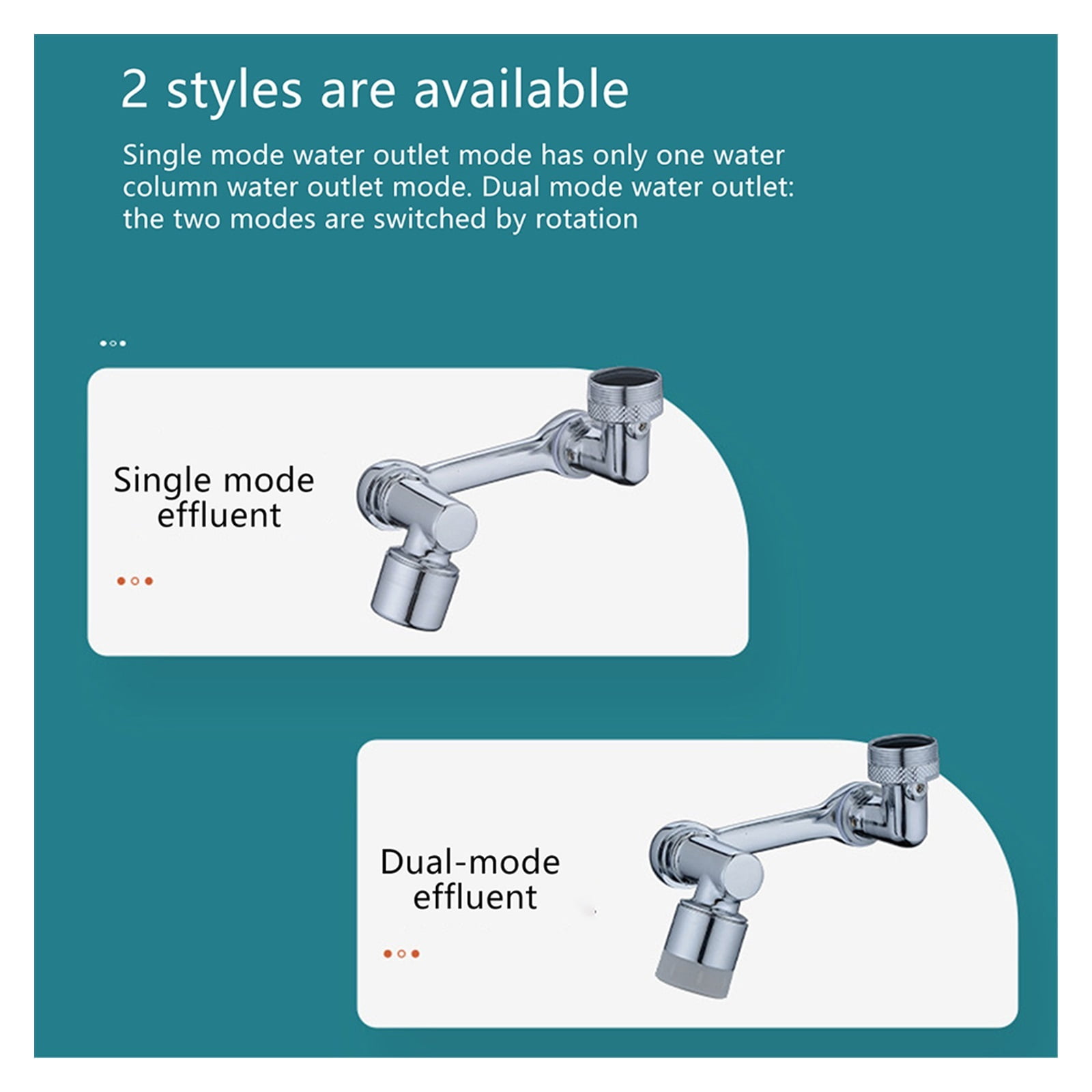 Universal 1080 Degree Faucet Aerator Rotation Wash Faucet Aerator Anti Splash Bathroom Sink Tap Kitchen Extend Adapter Nozzle ,Durable Material