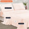 thumbnail image 2 of HNB Store RV Bunk Sheet Set 35X89" Truck Sleeper 1000 TC Egyptian Cotton Camper 4Pcs Sheets & Pillowcase 10" Deep pocket Peach, 2 of 7