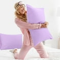 thumbnail image 3 of PiccoCasa Microfiber Pillowcases Set of 2 Pillowcases Standard Violet 20"x26", 3 of 7