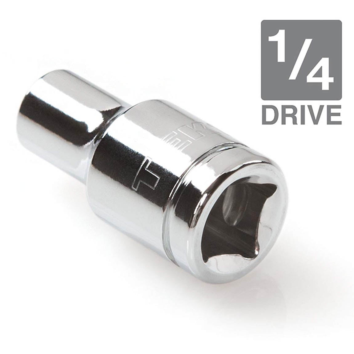 Cr-V 6-Point TEKTON 14101 1/4-Inch Drive by 7/32-Inch Shallow Socket