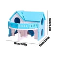 thumbnail image 3 of Wooden Hamster House with Balcony,Small Pet Playground and Shelter for Hamsters and Gerbils,Multicolor, 3 of 8