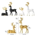 thumbnail image 4 of Monstrate navideña de reno Los materiales exquisitos y de resina agregan encanto a las figuras navideñas de reno caseras Decoración del hogar negro, 4 of 6