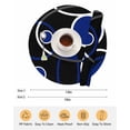 thumbnail image 6 of 13 Inch Round Placemats Set of 4, Black Blue Non Slip Heat Insulation PP Table Mats, White Circle Geometric Abstract Texture Washable Place Mats for Kitchen Dining Party Table Decor, 6 of 7