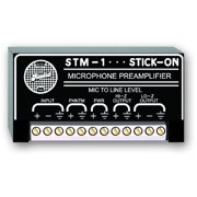 RDL STM-1 Stick-On Series Microphone Preamplifier, High or Low Impedance Input Mic Preamp, Fixed 50 dB Gain for Consistency, Balanced or Unbalanced Output, RF-Filtered Inputs and Outputs