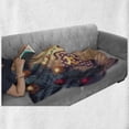 thumbnail image 6 of Gingerbread Man Soft Flannel Fleece Throw Blanket, Pine Branches Delicious Cookie and Present on Wood Planks, Cozy Plush for Indoor and Outdoor Use, 60" x 80", Hunter Green Pale Brown, by Ambesonne, 6 of 6