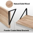 thumbnail image 6 of Floating Shelves for Wall, 12 Inch Deep Floating Shelves Set of 2, 16W x 12D Rustic Farmhouse Shelves Wide Display Ledges for Living Room Kitchen Bathroom Bedroom - Carbonized Black, 6 of 13