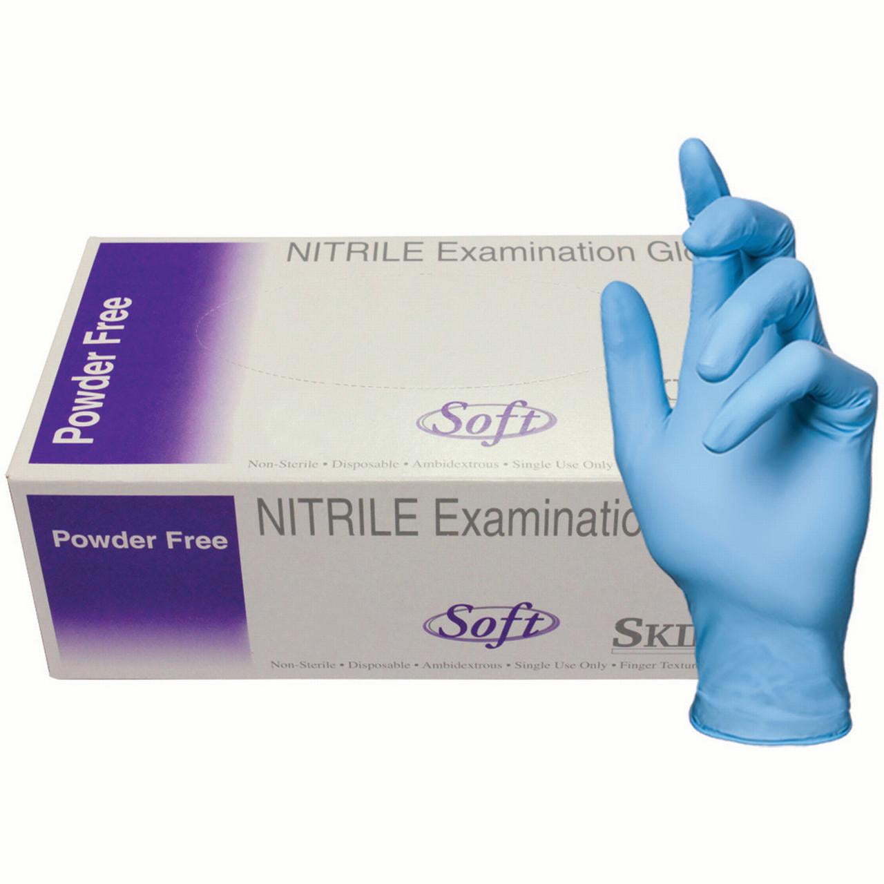 Skintx Medical Grade Nitrile Disposable Gloves, S50010-M-BX, (Pack of 100)