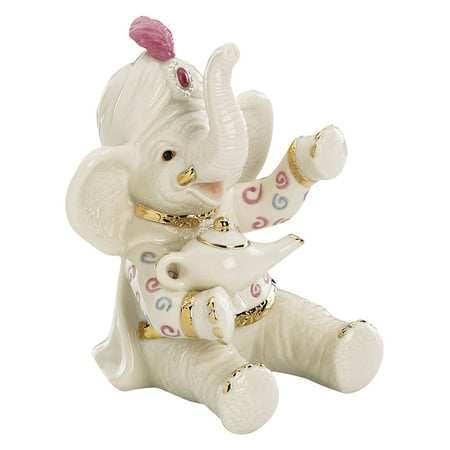 Lenox Tuxedo Platinum Ivory China Wishing For Peanuts Elephant Figurine, Crafted of hand-painted Lenox ivory Fine China By Lenox ()
