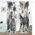 thumbnail image 2 of Tigers Flowers and Tree Black Out Curtains 84 Inch Length Curtains for Sliding Glass Doors Bedroom Living Room 2 Pack, 2 of 6