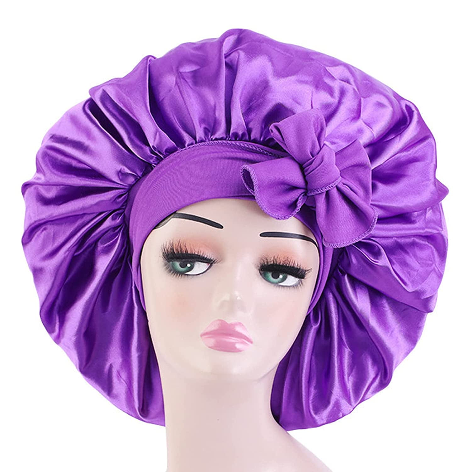 Large Satin Lined Bandanna Bonnets with 2 Scrunchies Kaykastle