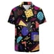 thumbnail image 5 of Camisa hawaiana de playa con estampado 3D para hombre, divertida camisa de fiesta con gráficos retro, blusa abotonada de manga corta para hombre, ropa Y2k, 5 of 5