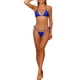thumbnail image 1 of Conjuntos de bikini de tirantes para mujer, 2 piezas, con cordón, parte inferior tipo tanga triangular, trajes de baño básicos, traje de baño X-Large azul real, 1 of 4