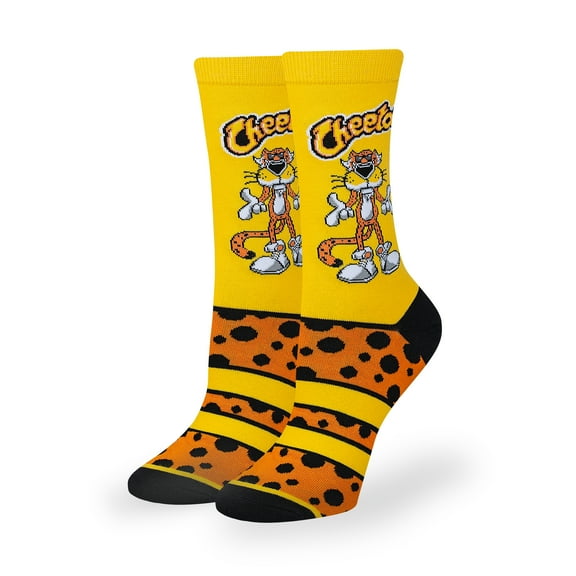 Chester Cheetah Yellow Women's Crew Socks