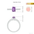 thumbnail image 4 of ANGARA Natural 0.9 Ct. Amethyst with Diamond Classic Ring in 14K White Gold for Women (Ring Size: 3), 4 of 9
