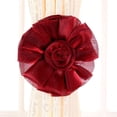 thumbnail image 4 of par de abrazaderas para cortina de ventana, decoración floral de rosas, cuerda trenzada, hebilla de borlas, vendajes de cordón decorativos tejidos a mano, 4 of 7