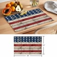 thumbnail image 6 of Independence Day Placemats Set of 1, U. S. Flag Themed Shabby Chic Retro Wood Grain Non-Slip Place Mats Washable Table Mats for Kitchen Dining Table Decorations Indoor/Outdoor, 6 of 9
