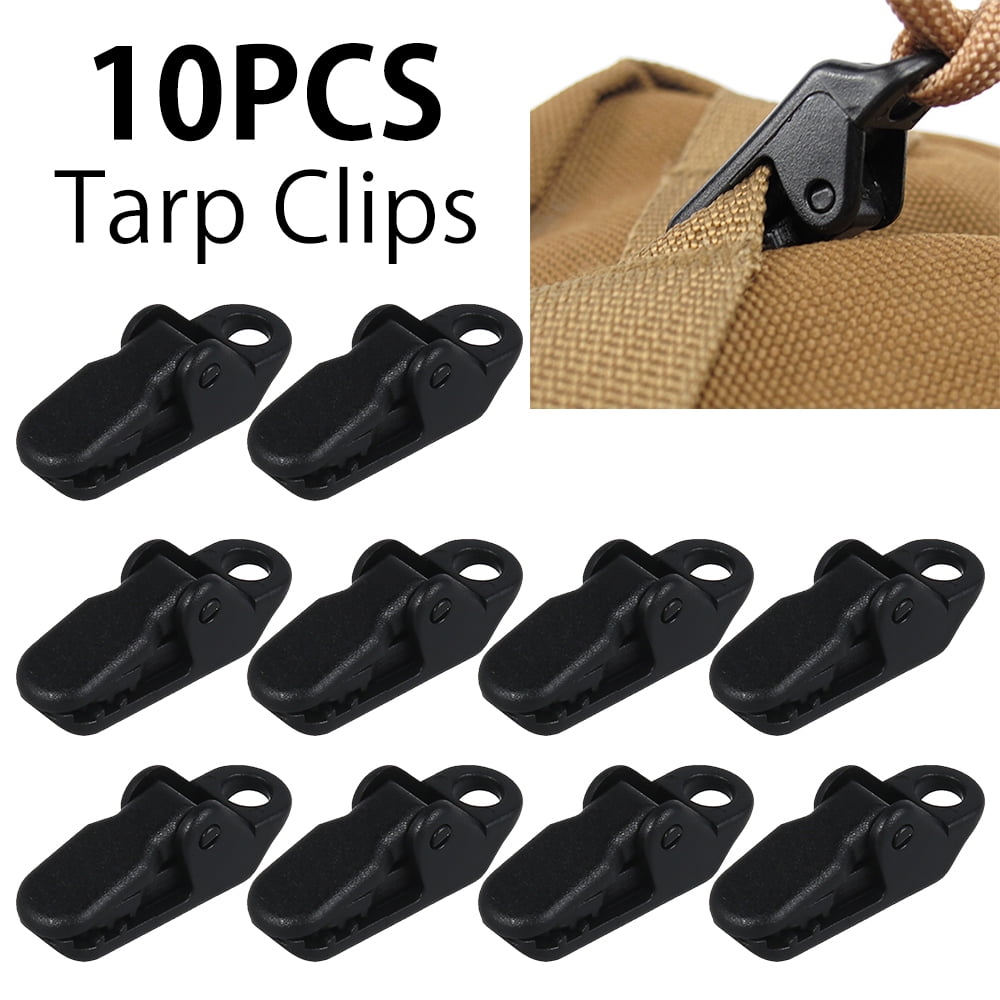 Canvas Tarp Clamp Clip 10pcs Awning Car Cover Tent Snap Hanger Survival 