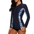 thumbnail image 4 of Sociala Women Full Zipper Rashguard Swimwear Long Sleeve Athletic Tops UPF 50+, 4 of 7