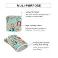 thumbnail image 3 of Ocean Cute Mermaid Oven Mitt And Pot Holder Set Oven Glove for Kitchen Baking Cooking Grilling, 3 of 6