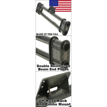 Shock Tower Shim - Usa Made 6 Inch Wider 4130 Chromoly King And Link Pin Axle Beam Without Towers For Coil Over Shocks