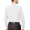 thumbnail image 2 of Men's Slim Fit Cotton Blend Stretch Button Up Long Sleeve Solid Dress Shirt (White, 2XL (18-18½) sleeve: 34/35), 2 of 3