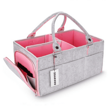 AUQ Diaper Caddy Baby Diaper Caddy Organizer for Changing Pad and Car Caddy Organizer with Portable Handle Baby Shower Gift