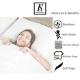 thumbnail image 5 of ELIZABETH SAMUEL - White Queen Size Bed Sheet Set 100% Bamboo  - 15” Deep Pockets Soft and Cooling Wrinkle-Free, Machine Washable 6 pieces - 4 pillow cases, 1 flat sheet, 1 fitted sheet (White, Queen), 5 of 7
