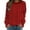 Red, variant on VEKDONE Women’s Polka Dot Print Sweatshirt Long Sleeve Crewneck Casual Pullover Tops Loose Fit Lightweight Basic Sweatshirts