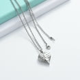 thumbnail image 2 of Cremation Heart Urn Necklace Ashes Jewelry for Women Men Keepsake Pendant Memorial Locket Ash Holder(Silver), 2 of 7
