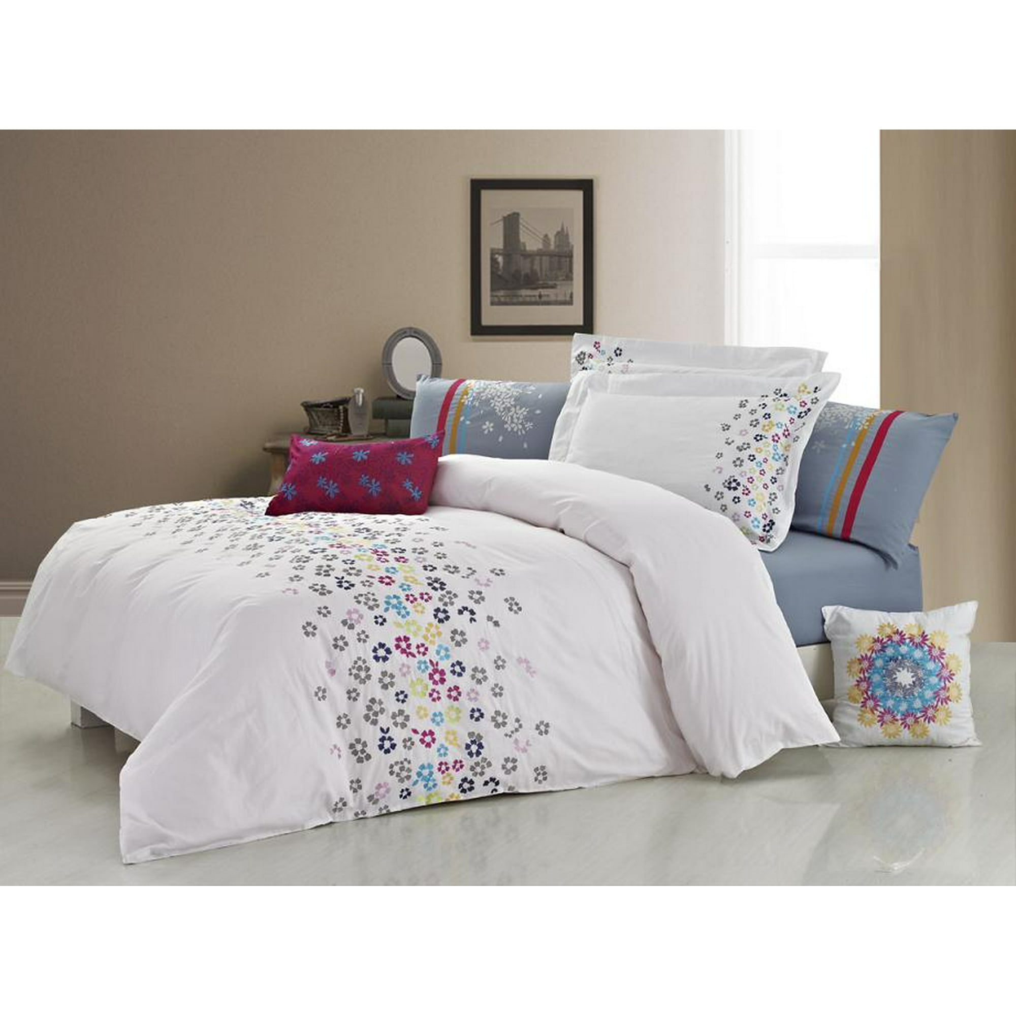 Krystal Breathable 5 Pc Comforter Set 300 Thread Count Egyptian