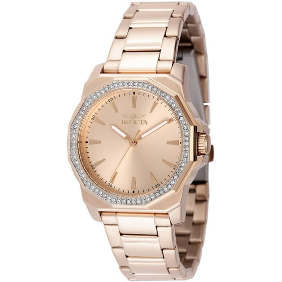 Invicta 49115 Women's Speedway Quartz Rose Gold Dial Crystal Watch